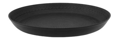 Dienblad vtwonen Plate Metal Relievo Black Medium 18cm