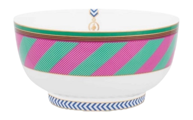 Kom Pip Studio Chique Stripes Pink Green 15,5 cm (Set van 4)