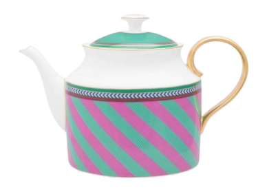 Teapot Pip Studio Chique Large Stripes Pink Green 1.8 L