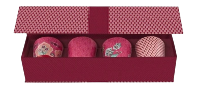 Mug Gift Set Pip Studio Oriental Flower Festival Dark Pink 230 ml (Set of 4)