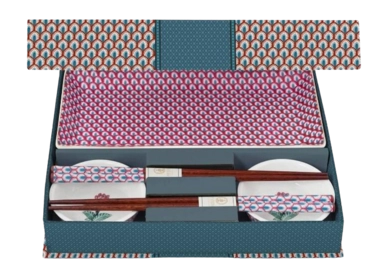 Sushi Gift Set Pip Studio Oriental Flower Festival Round Blue