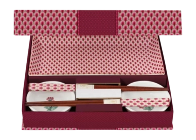 Sushi Giftset Pip Studio Oriental Flower Festival Round Dark Pink