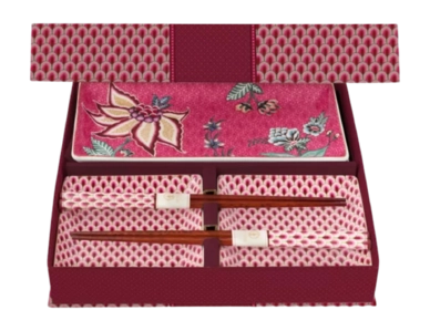 Sushi Gift Set Pip Studio Oriental Flower Festival Square Dark Pink