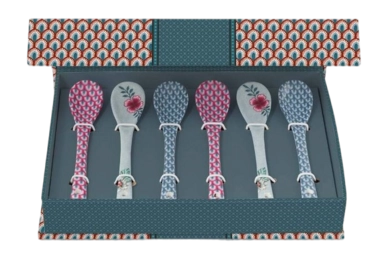 Theelepel Giftset Pip Studio Oriental Flower Festival Blue (Set van 6)