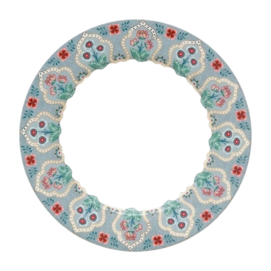 Assiette à Petit Déjeuner Pip Studio Flower Festival Deco Light Blue 21 cm (Lot de 4)
