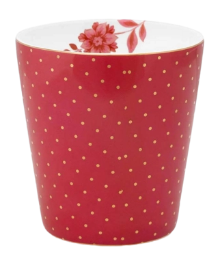Mug and Tea Tip Set Pip Studio Royal Small Dots Dark Pink 230 ml (2-piece)