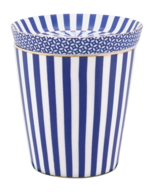 Mok en Theetip Pip Studio Royal Small Stripes Blue 230 ml (2-delig)