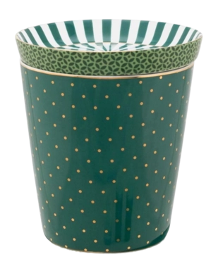 Mug et Soucoupe à Thé Pip Studio Royal Small Dots Green 230 ml (2-Pièces)