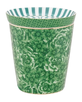 Mok en Theetip Pip Studio Royal Small Flower Green 230 ml (2-delig)