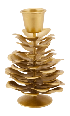 Kandelaar Pip Studio Pinecone Gold 11 cm