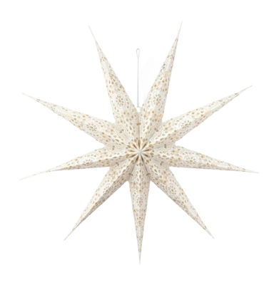 Weihnachtsdekoration Pip Studio Christmas Star Paper White Gold 110 cm