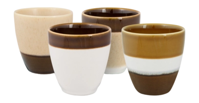 Mug vtwonen Mini Without Handle Brown 150ml (Set of 4)