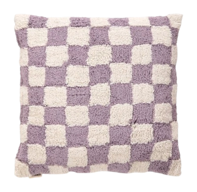 Sierkussen vtwonen Square Lilac-Offwhite Check 50 x 50 cm