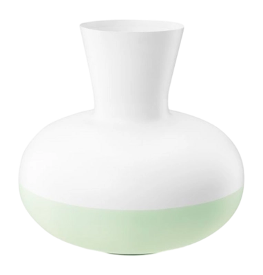 Vase vtwonen Metal Rond Offwhite-Aqua 23 x 21 cm
