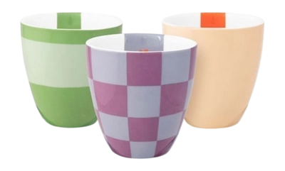 Mok vtwonen Mini Without Ear Multicolour 150 ml (Set van 3)