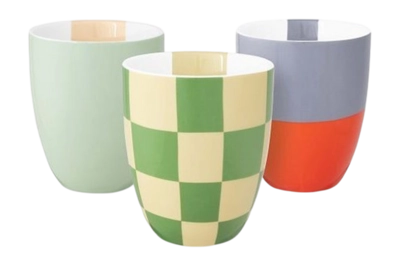 Mok vtwonen Without Ear Multicolour 250 ml (Set van 3)