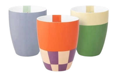 Mok vtwonen XL Without Ear Multicolour 400 ml (Set van 3)