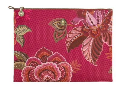 Toilettas Pip Studio Cece Fiore Cosmetic Flat Pouch Large Red