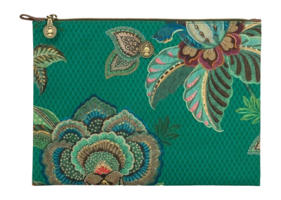 Toilettas Pip Studio Cece Fiore Cosmetic Flat Pouch Large Green