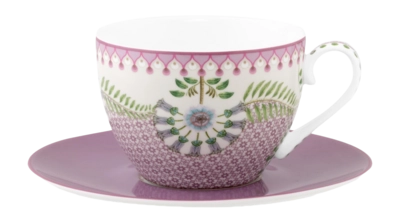 Cup & Saucer Pip Studio Lily & Lotus Tiles Lilac 280 ml