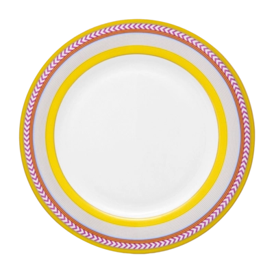 Breakfast Plate Pip Studio Chique Stripes Yellow 23 cm (Set of 6)