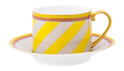 Kop & Schotel Pip Studio Chique Stripes Yellow 220 ml