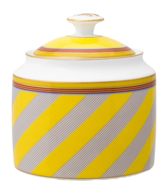 Zuckerdose Pip Studio Chique Stripes Yellow 550 ml (2er-Set)