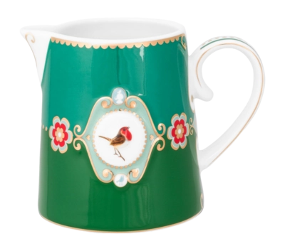 Milk Jug Pip Studio Love Birds Medallion Emerald-Green 270 ml (Set of 4)
