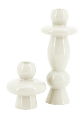 Kandelaar By-Boo Barolo Beige (Set van 2)