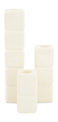 Candle Holder By-Boo Cube - Beige