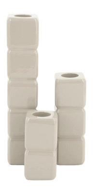 Candle Holder By-Boo Cube - Taupe