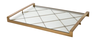Tray Eichholtz Goa Brushed Brass Finish