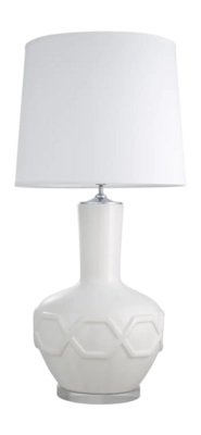 Tafellamp Eichholtz Lambert Crackled White Incl Shade