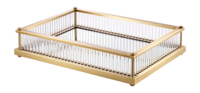 Tray Eichholtz Cora Rectangular Antique Brass Finish