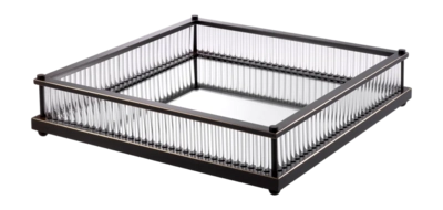 Tray Eichholtz Cora Square Bronze Highlight Finish