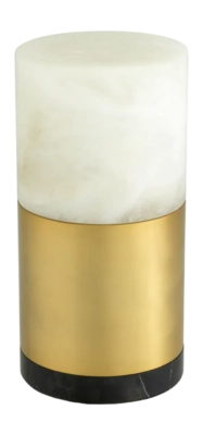 Tafellamp Eichholtz Mclean 15 cm Alabaster Antique Brass Finish