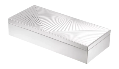 Opbergbox Eichholtz Box Camilo Silver Finish