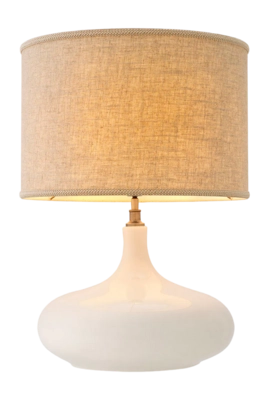 Tafellamp Eichholtz Jones Crackled White Ceramic Incl Shade