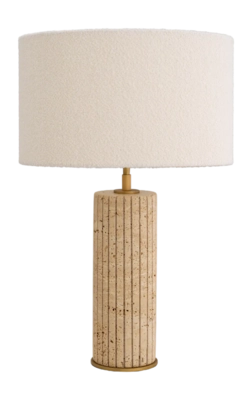 Tafellamp Eichholtz Giova Round Travertine Incl Shade