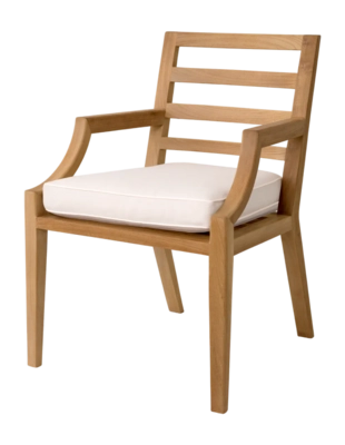 Tuinstoel Eichholtz Outdoor Hera Natural Teak Flores Off-White 25