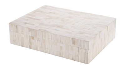 Opbergbox Eichholtz Box Scoop L Natural Bone