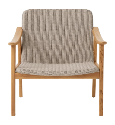 Tuinstoel Eichholtz Outdoor Honolulu Natural Teak Faux Rattan