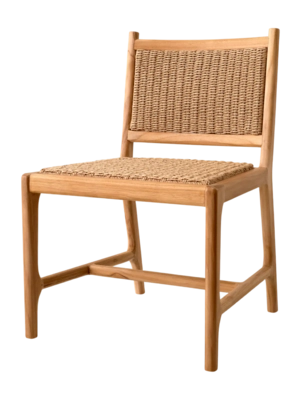 Tuinstoel Eichholtz Outdoor Pivetti Natural Teak Faux Rattan