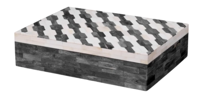 Opbergbox Eichholtz Box Rodeo L Grey Cream