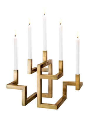 Kaarshouder Eichholtz Skyline Vintage Brass Finish