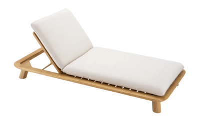 Ligbed Eichholtz Outdoor Daybed Weston Single Natural Teak Viola Sand