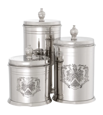 Opbergbox Eichholtz Box Gaston Nickel Finish (Set van 3)