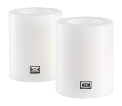 Kunstkaars Eichholtz Ø 10 x H. 12 cm White (Set van 2)