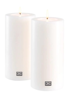 Kunstkaars Eichholtz Ø 10 x H. 21 cm White (Set van 2)