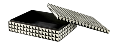 Opbergbox Eichholtz Box Cabas L Black & White
